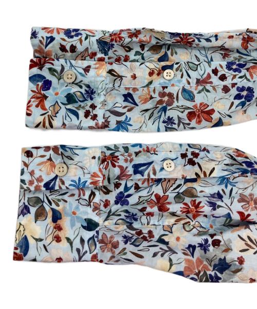 Paul Smith COLLECTION（ポールスミス コレクション）Paul Smith COLLECTION (ポールスミス コレクション) フラワープリントシャツ ブルー サイズ:Mの古着・服飾アイテム