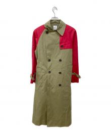 PAUL SMITH（ポールスミス）の古着「バイカラーライナー付トレンチコート」｜レッド×カーキ