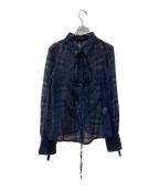 MARITHE+FRANCOIS GIRBAUDマリテフランソワジルボー）の古着「シアーシャツ」｜ネイビー