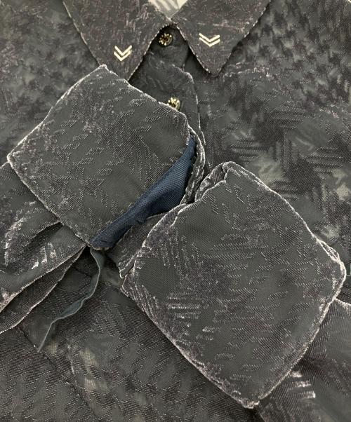 MARITHE+FRANCOIS GIRBAUD（マリテフランソワジルボー）MARITHE+FRANCOIS GIRBAUD (マリテフランソワジルボー) シアーシャツ ネイビー サイズ:Mの古着・服飾アイテム