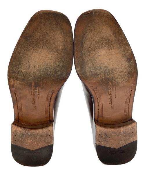 Salvatore Ferragamo（サルヴァトーレ フェラガモ）Salvatore Ferragamo (サルヴァトーレ フェラガモ) スクエアトゥシューズ ブラウン サイズ:8の古着・服飾アイテム