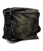 PRADAプラダ）の古着「カモ柄ナイロンショルダーバッグ」｜グリーン