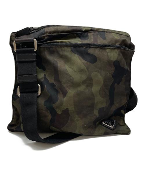PRADA（プラダ）PRADA (プラダ) カモ柄ナイロンショルダーバッグ グリーン サイズ:-の古着・服飾アイテム