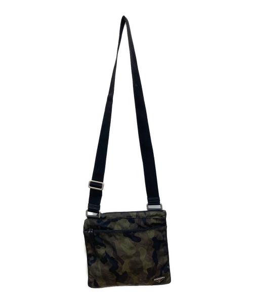 PRADA（プラダ）PRADA (プラダ) カモ柄ナイロンショルダーバッグ グリーン サイズ:-の古着・服飾アイテム
