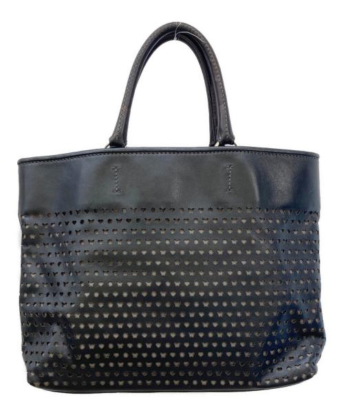 D&G（ディーアンドジー）D&G (ディーアンドジー) パンチングレザートートバッグ ブラック サイズ:-の古着・服飾アイテム