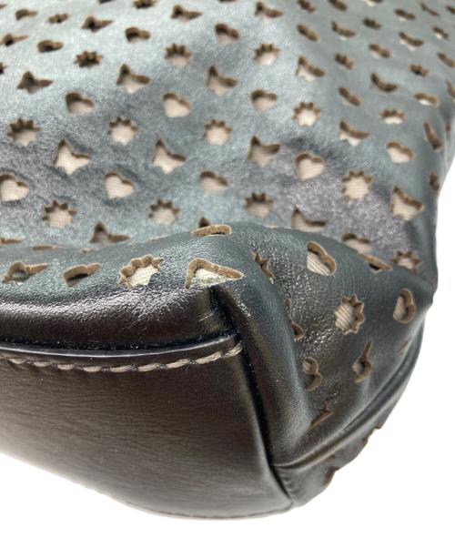 D&G（ディーアンドジー）D&G (ディーアンドジー) パンチングレザートートバッグ ブラック サイズ:-の古着・服飾アイテム