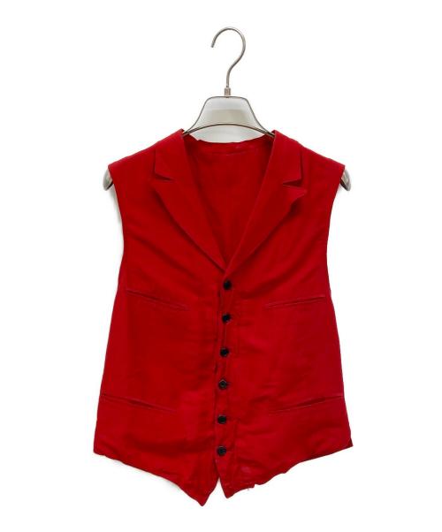 YOHJI YAMAMOTO（ヨウジヤマモト）YOHJI YAMAMOTO (ヨウジヤマモト) ベスト レッド サイズ:Mの古着・服飾アイテム