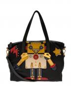 PRADAプラダ）の古着「ロボット ナイロン 2WAYハンドバッグ」｜ブラック