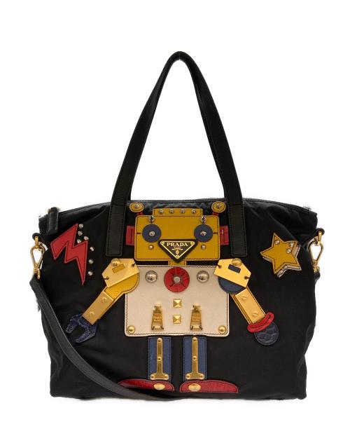PRADA（プラダ）PRADA (プラダ) ロボット ナイロン 2WAYハンドバッグ ブラック サイズ:-の古着・服飾アイテム