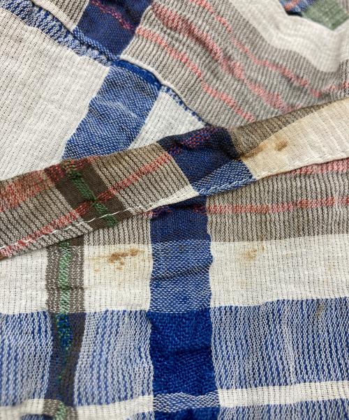 慈雨（ジウ）慈雨 (ジウ) チェック柄パンツ ブラウン サイズ:40の古着・服飾アイテム