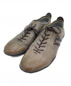 negroniネグローニ）の古着「レザードライビングシューズ」｜ブラウン