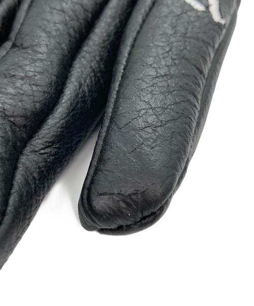 HIDE AND SEEK（ハイドアンドシーク）HIDE AND SEEK (ハイドアンドシーク) レザーグローブ ブラックの古着・服飾アイテム