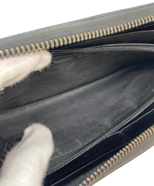 GUCCI（グッチ）GUCCI (グッチ) グッチシマラウンドジップウォレット ブラックの古着・服飾アイテム