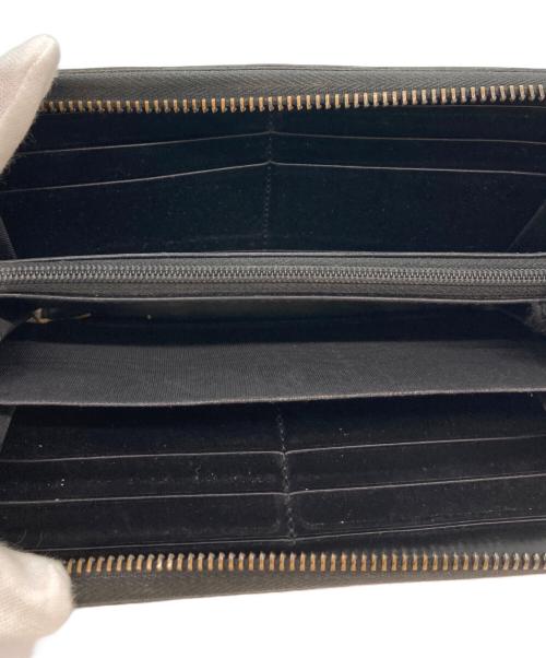 GUCCI（グッチ）GUCCI (グッチ) グッチシマラウンドジップウォレット ブラックの古着・服飾アイテム