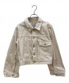 CLANEクラネ）の古着「ベルスリーブ コンパクト デニム ジャケット」｜アイボリー