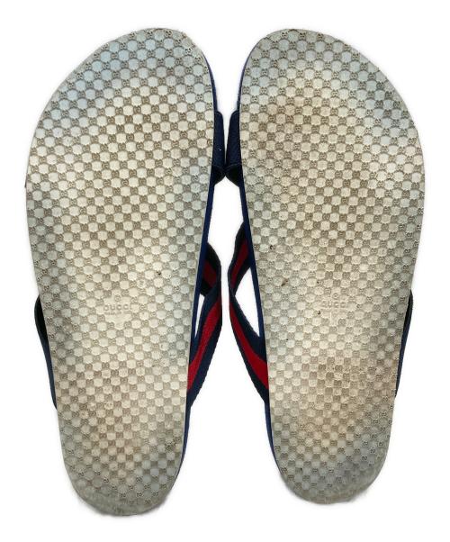 GUCCI（グッチ）GUCCI (グッチ) シェリーラインサンダル ブルー サイズ:8の古着・服飾アイテム