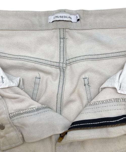 UNUSED.LAB（アンユーズドラブ）UNUSED.lab (アンユーズドラブ) ダブルニーパンツ アイボリー サイズ:Mの古着・服飾アイテム