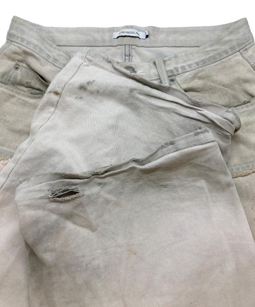 UNUSED.LAB（アンユーズドラブ）UNUSED.lab (アンユーズドラブ) ダブルニーパンツ アイボリー サイズ:Mの古着・服飾アイテム