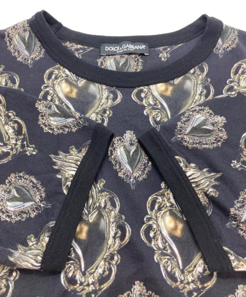 DOLCE & GABBANA（ドルチェ＆ガッバーナ）DOLCE & GABBANA (ドルチェ＆ガッバーナ) オールオーバープリントTシャツ ブラック サイズ:Lの古着・服飾アイテム