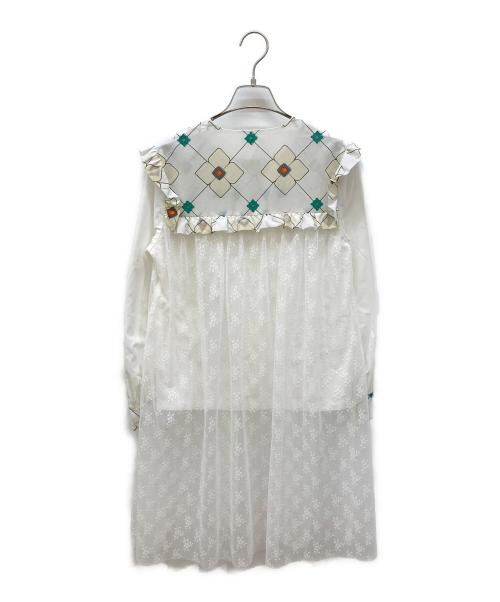 FUTATSUKUKURI（フタツククリ）FUTATSUKUKURI (フタツククリ) レースドッキングシャツ ホワイト サイズ:-の古着・服飾アイテム