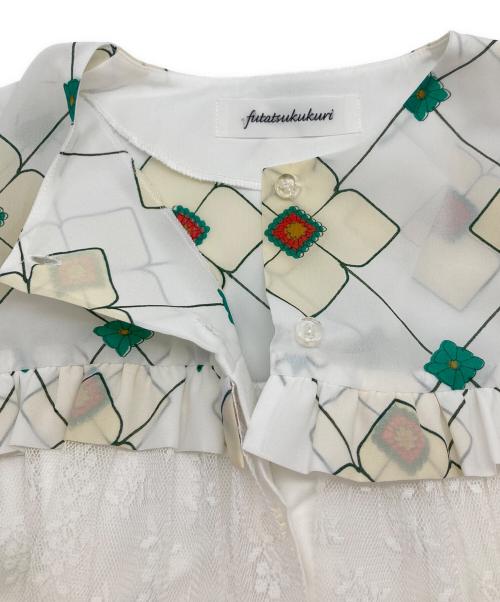 FUTATSUKUKURI（フタツククリ）FUTATSUKUKURI (フタツククリ) レースドッキングシャツ ホワイト サイズ:-の古着・服飾アイテム