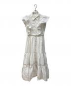 And Coutureアンドクチュール）の古着「コットンレースフリルシャツワンピース」｜ホワイト