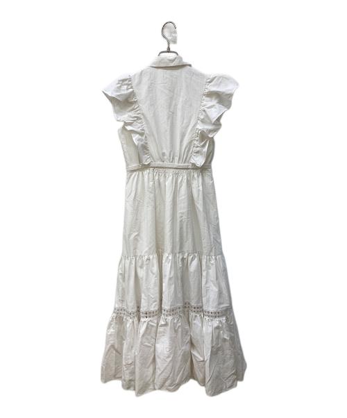 And Couture（アンドクチュール）And Couture (アンドクチュール) コットンレースフリルシャツワンピース ホワイト サイズ:FREEの古着・服飾アイテム