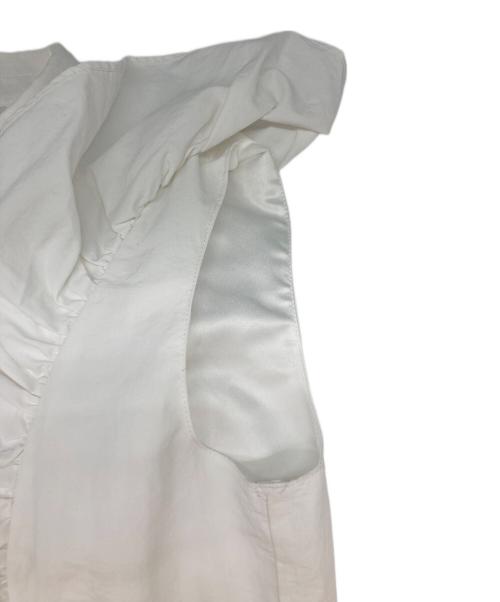 And Couture（アンドクチュール）And Couture (アンドクチュール) コットンレースフリルシャツワンピース ホワイト サイズ:FREEの古着・服飾アイテム