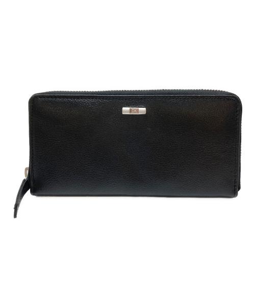 Calvin Klein（カルバンクライン）Calvin Klein (カルバンクライン) ラウンドファスナー長財布 ブラックの古着・服飾アイテム