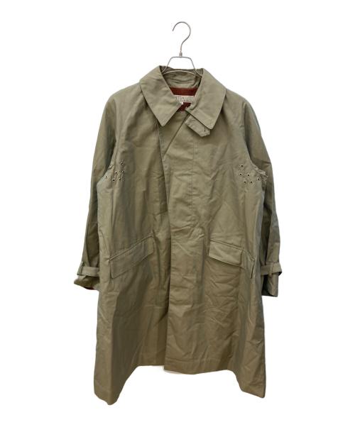 HAVERSACK（ハバーサック）HAVERSACK (ハバーサック) 比翼ステンカラーコート カーキ/玉虫色 サイズ:L 未使用品の古着・服飾アイテム