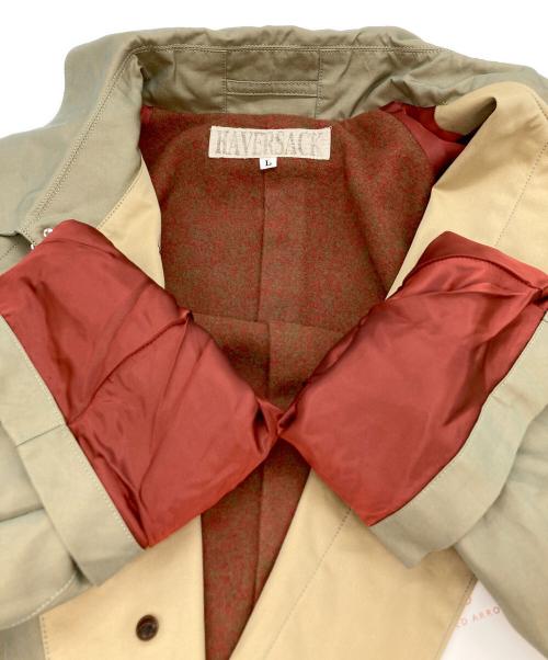 HAVERSACK（ハバーサック）HAVERSACK (ハバーサック) 比翼ステンカラーコート カーキ/玉虫色 サイズ:L 未使用品の古着・服飾アイテム