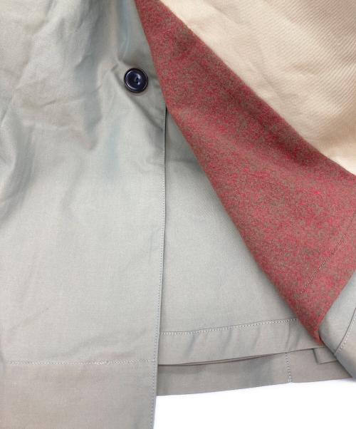 HAVERSACK（ハバーサック）HAVERSACK (ハバーサック) 比翼ステンカラーコート カーキ/玉虫色 サイズ:L 未使用品の古着・服飾アイテム