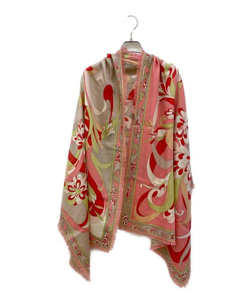Emilio Pucci（エミリオ プッチ）Emilio Pucci (エミリオ プッチ) 大判ストール ピンクの古着・服飾アイテム