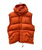 POLO RALPH LAURENポロ・ラルフローレン）の古着「ダウンベスト」｜オレンジ