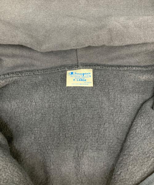 Champion（チャンピオン）Champion (チャンピオン) フロッキープリントジップパーカー ネイビー サイズ:XLの古着・服飾アイテム