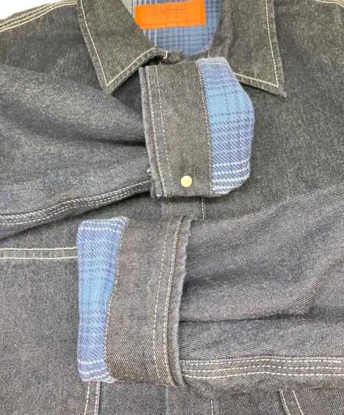 UNIVERSAL OVERALL（ユニバーサルオーバーオール）UNIVERSAL OVERALL (ユニバーサルオーバーオール) 裏ネルカバーオール インディゴ サイズ:Lの古着・服飾アイテム