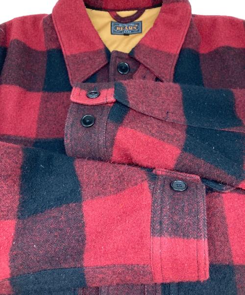BEAMS PLUS（ビームスプラス）BEAMS PLUS (ビームスプラス) バッファローチェックマッキーノジャケット レッド サイズ:Lの古着・服飾アイテム