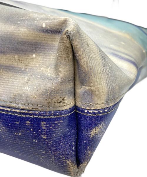 FREITAG（フライターグ）FREITAG (フライターグ) ダメージ加工転写トートバッグ ブルーの古着・服飾アイテム