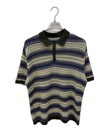 thisisneverthat（ディスイズネバーザット）の古着「Striped S/S Knit Polo」｜グリーン