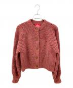 Vivienne Westwood RED LABELヴィヴィアンウエストウッドレッドレーベル）の古着「ローゲージアイレットニットカーディガン」｜レッド