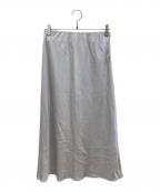 SOEJUソージュ）の古着「トリアセサテンロングスカート」｜シルバー