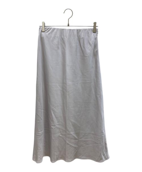 SOEJU（ソージュ）SOEJU (ソージュ) トリアセサテンロングスカート シルバー サイズ:Lの古着・服飾アイテム