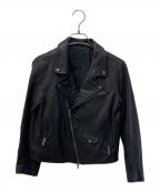DOMENICO+SAVIOドメニコアンドサビオ）の古着「ゴートレザーダブルライダースジャケット」｜ブラック