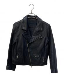 DOMENICO+SAVIO（ドメニコアンドサビオ）の古着「ゴートレザーダブルライダースジャケット」｜ブラック