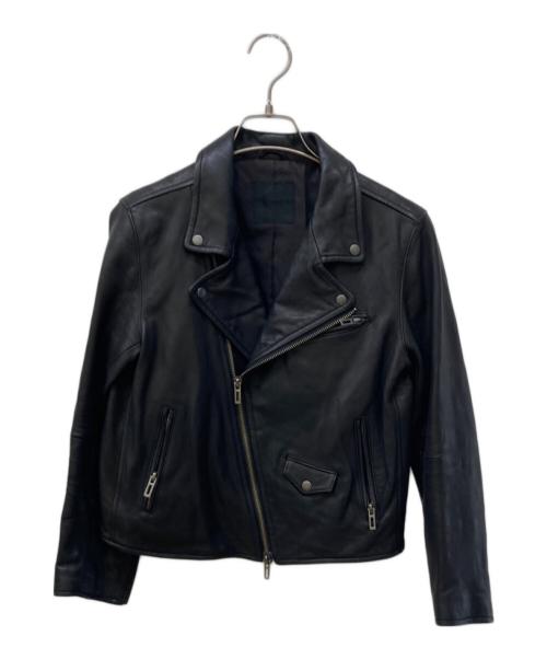 DOMENICO+SAVIO（ドメニコアンドサビオ）DOMENICO+SAVIO (ドメニコアンドサビオ) ゴートレザーダブルライダースジャケット ブラック サイズ:Ⅿの古着・服飾アイテム