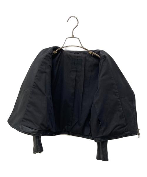 DOMENICO+SAVIO（ドメニコアンドサビオ）DOMENICO+SAVIO (ドメニコアンドサビオ) ゴートレザーダブルライダースジャケット ブラック サイズ:Ⅿの古着・服飾アイテム