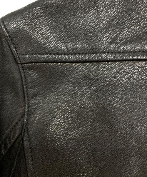 DOMENICO+SAVIO（ドメニコアンドサビオ）DOMENICO+SAVIO (ドメニコアンドサビオ) ゴートレザーダブルライダースジャケット ブラック サイズ:Ⅿの古着・服飾アイテム