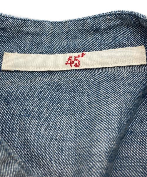 45rpm（45アールピーエム）45rpm (45アールピーエム) シャンブレーシャツブラウス インディゴ サイズ:2の古着・服飾アイテム