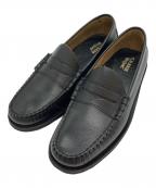 G.H.BASSジーエイチバス）の古着「グレインレザーローファー」｜ブラック