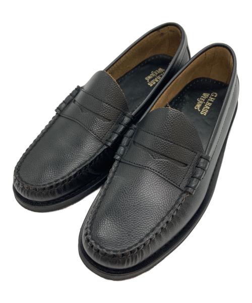 G.H.BASS（ジーエイチバス）G.H.BASS (ジーエイチバス) グレインレザーローファー ブラック サイズ:UK6.5(25cm)の古着・服飾アイテム
